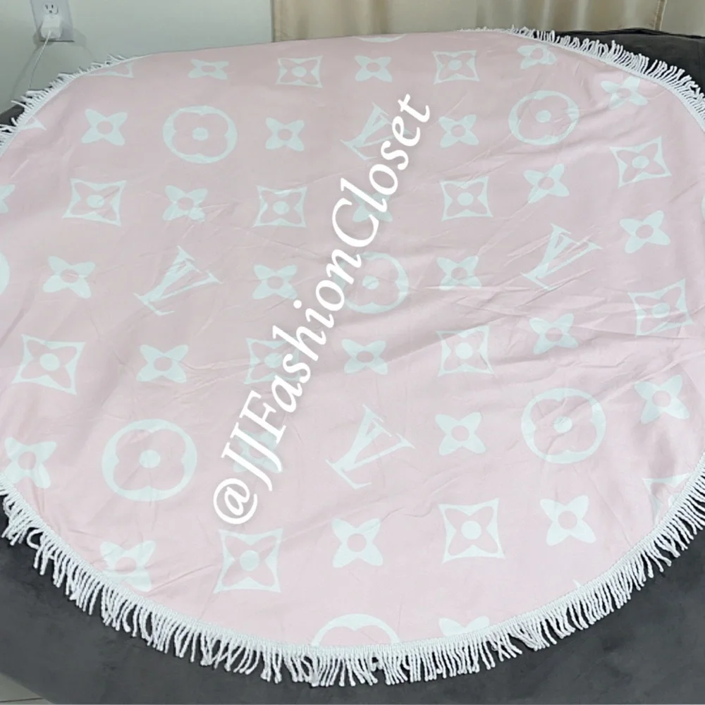 NIP Pink Patterned Beach Towel